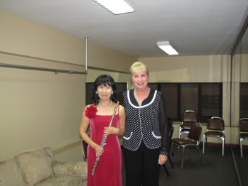 Kanako with Ievgenila Kovtunova pianist from Ukrina